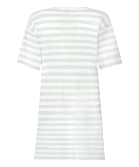 Chemise de nuit à col rond, Vert