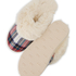 Pantoufles mules Teddy, Blanc