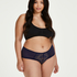 Slip brésilien en forme de V Franzi Curvy, Bleu