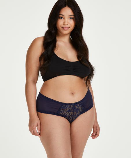 Slip brésilien en forme de V Franzi Curvy, Bleu