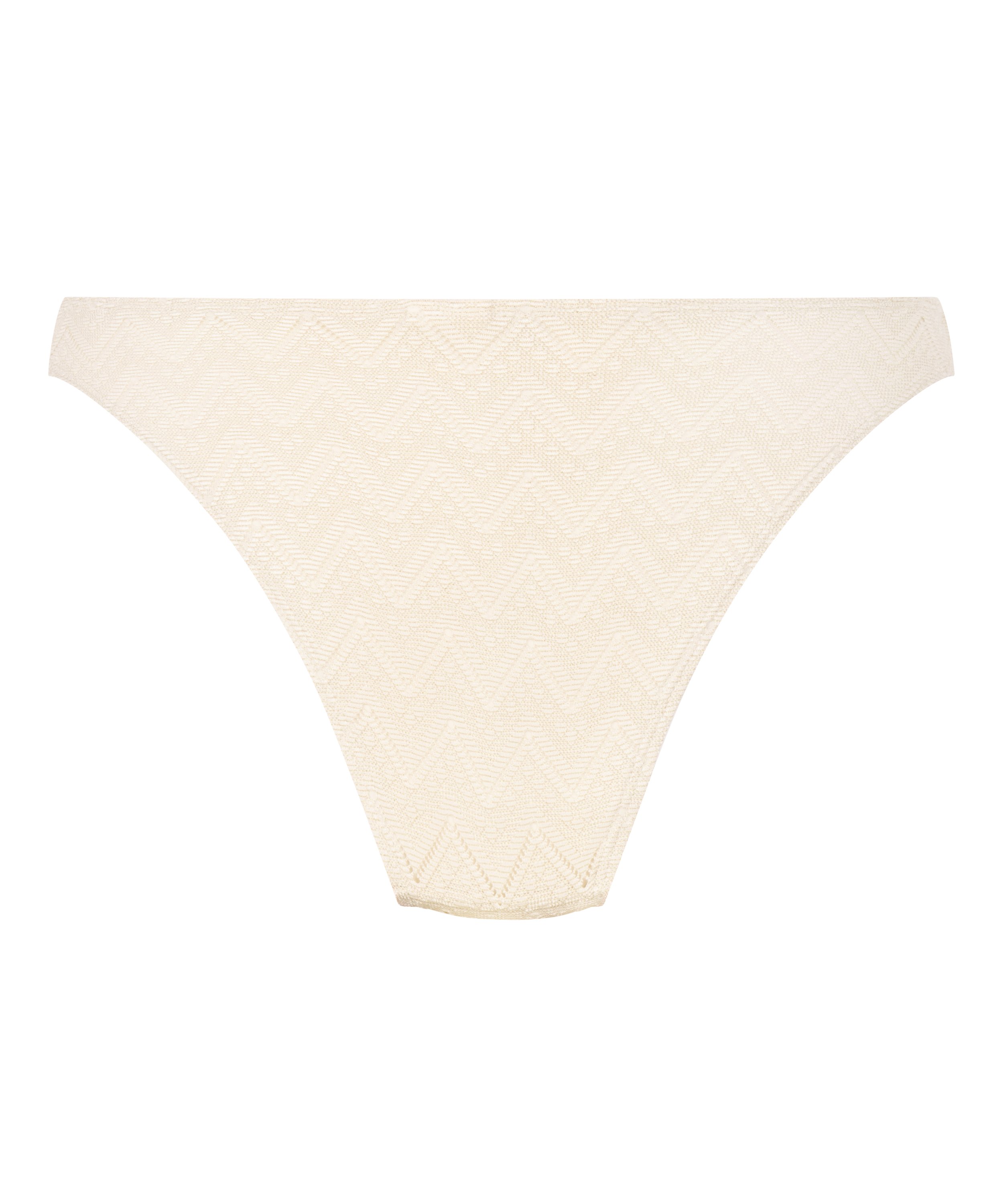 Slip de Bikini Crochet, Blanc, main