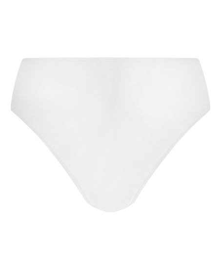 Culotte brésilienne jambe haute coton, Blanc