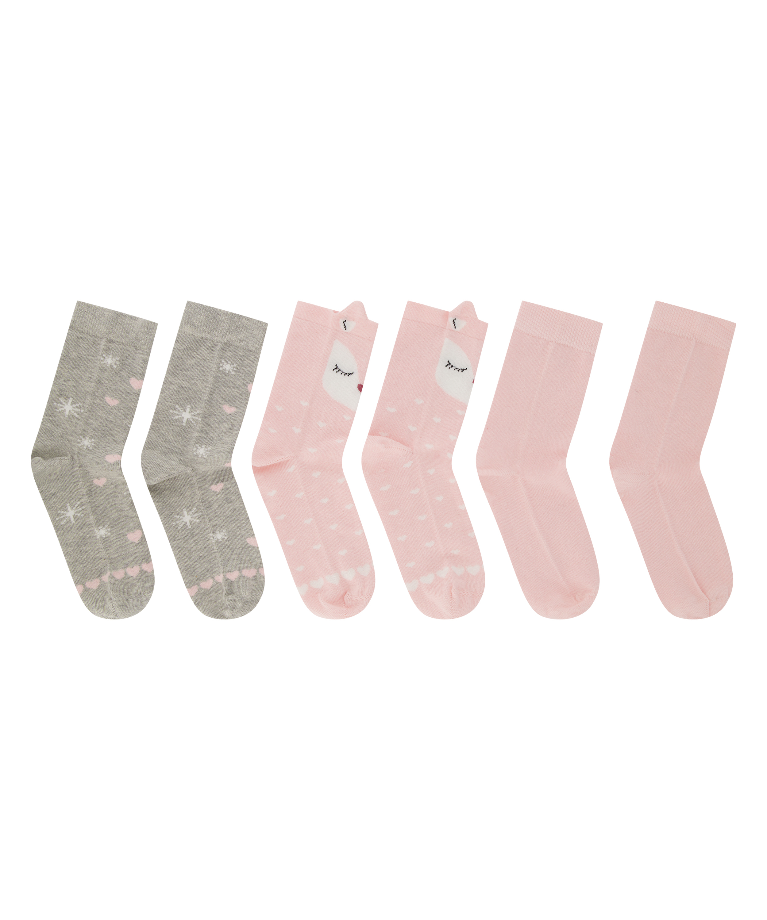 3 paires de chaussettes Giftpack, Rose, main