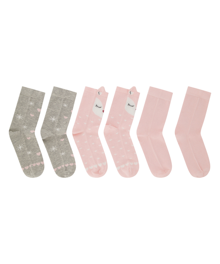 3 paires de chaussettes Giftpack, Rose
