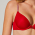 Soutien-gorge &agrave; armatures pr&eacute;form&eacute; Plunge, Rouge
