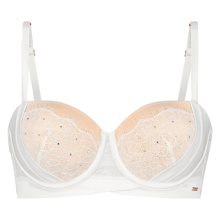 Soutien-gorge &agrave; armatures pr&eacute;form&eacute; sans bretelles Elsa, Blanc