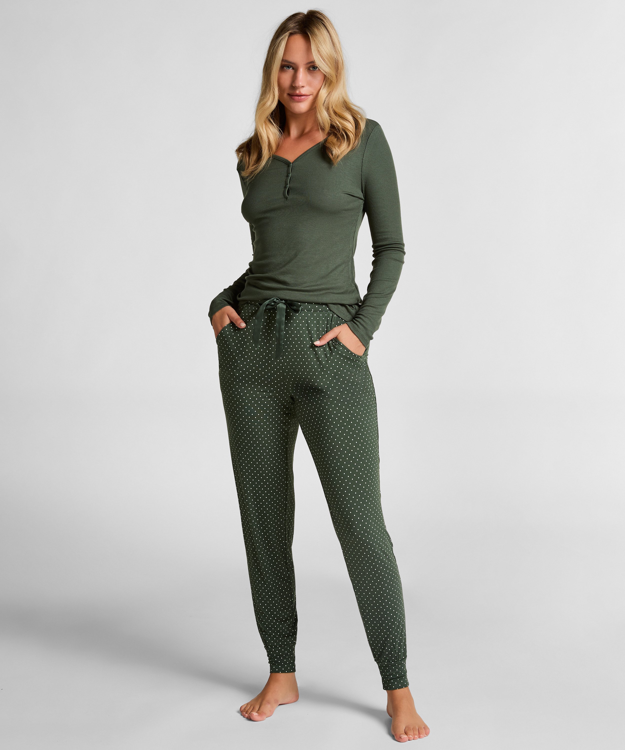 Pantalon de pyjama Jersey, Vert, main