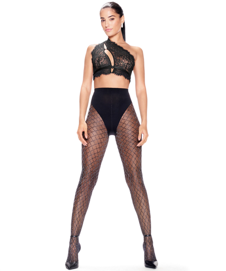 Collants Diamond Lurex, Noir