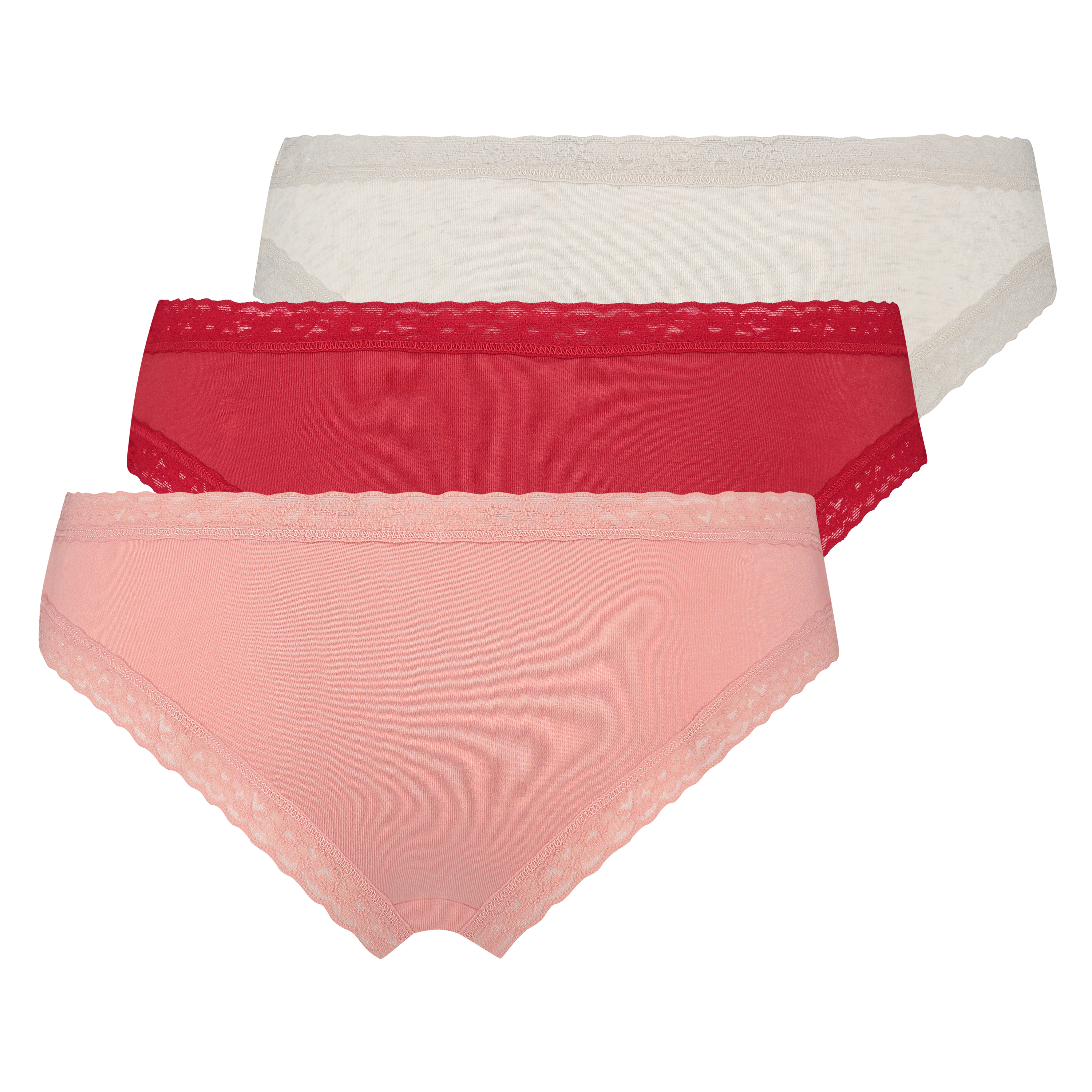 Lot de 3 slips brésilien Classics, Rouge, main