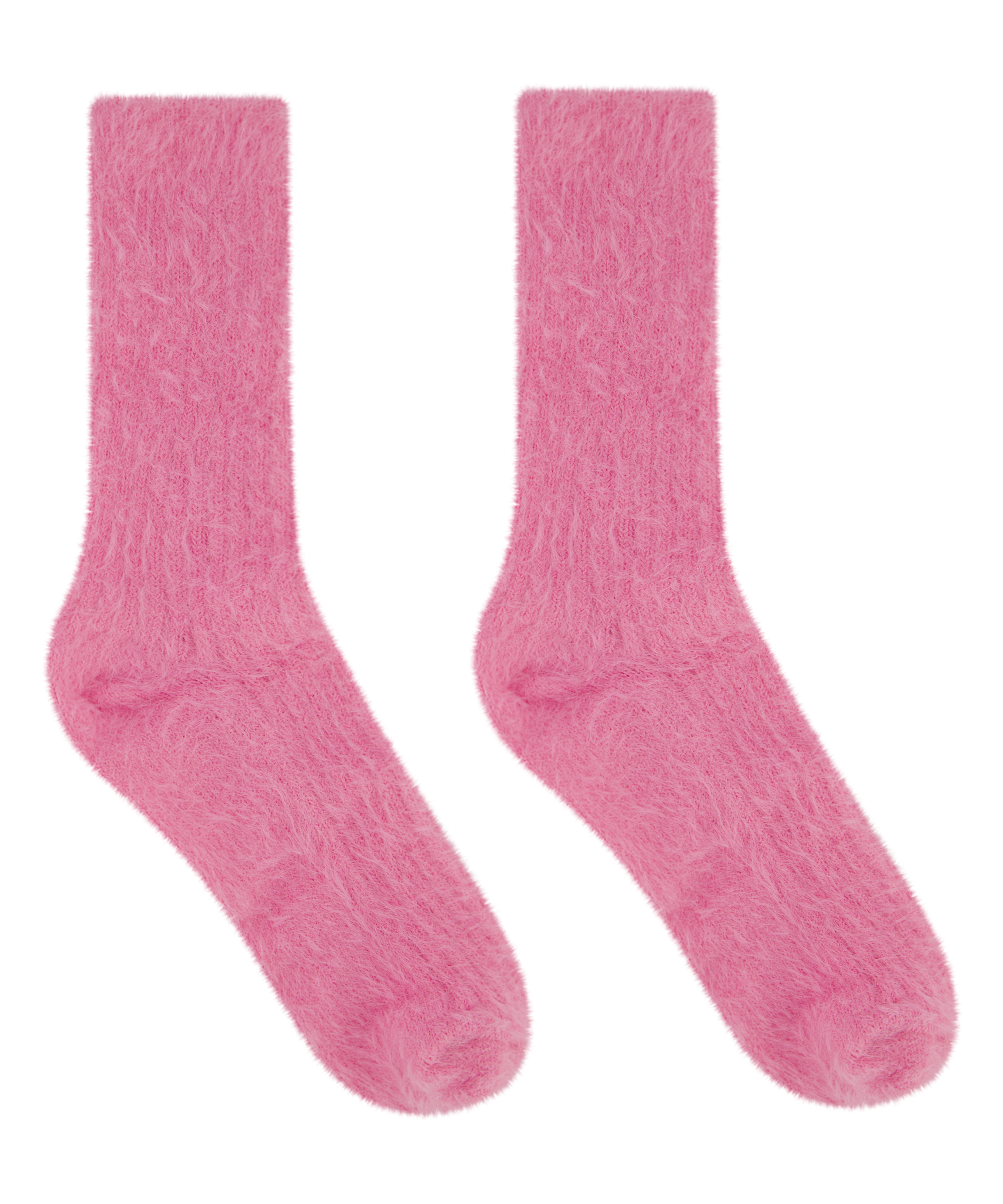 Chaussettes Duveteuses, Rose, main