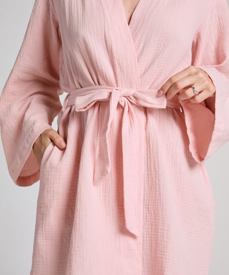 Robe courte en mousseline, Rose
