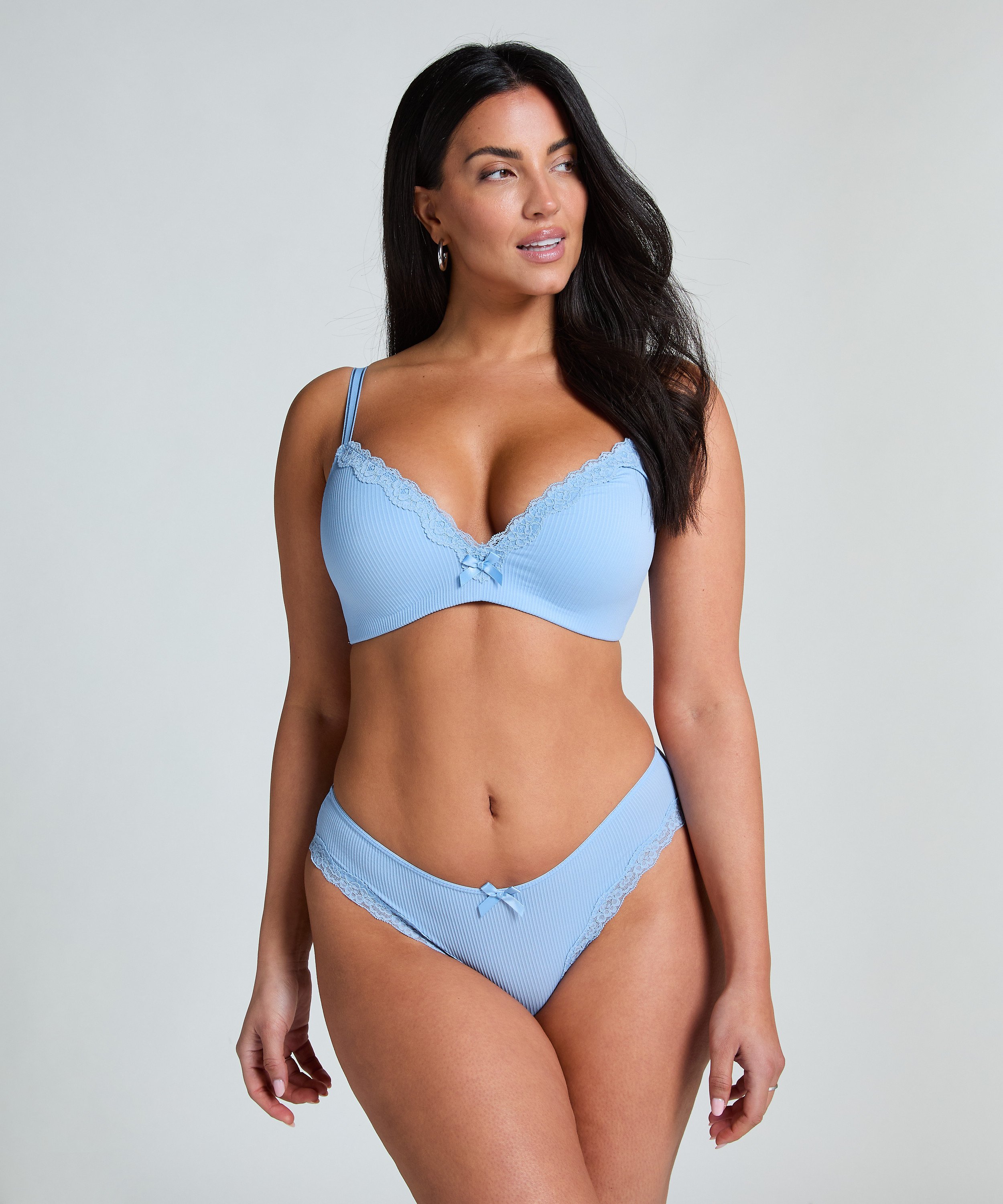 Soutien-gorge sans armatures préformé Lola, Bleu, main