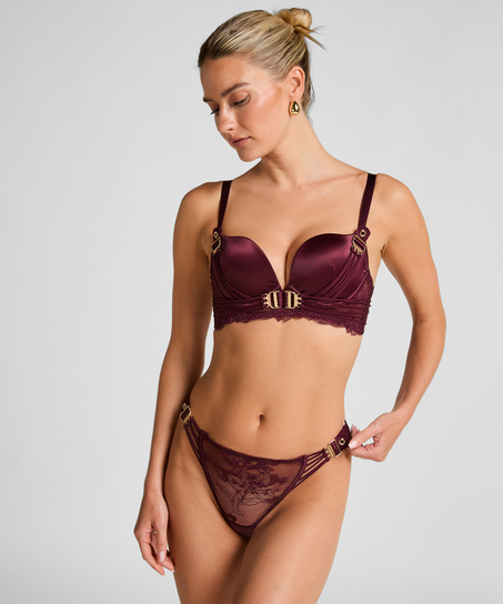 Soutien-gorge à armatures longline push-up préformé Avela, Rouge