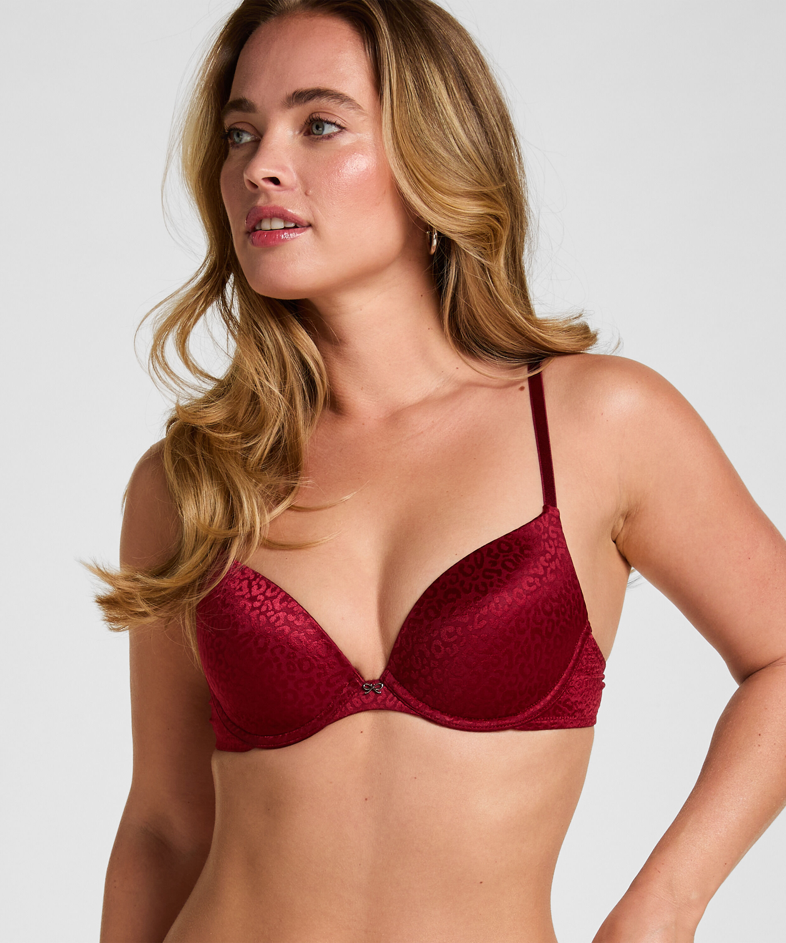 Soutien-gorge à armatures rembourré Jackie, Rouge