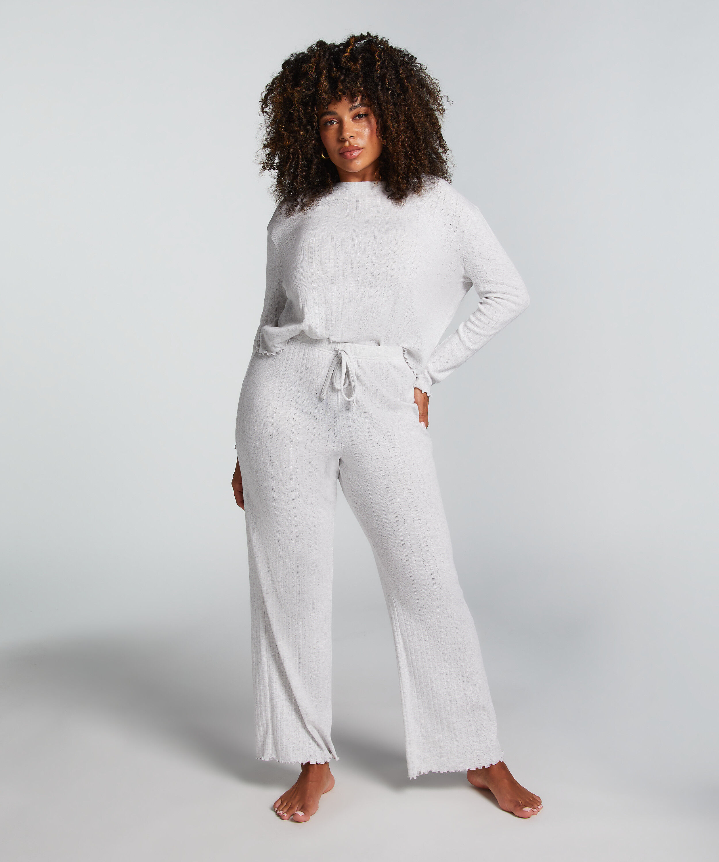 Pantalon de pyjama Pointelle, Beige Pantalon de pyjama Pointelle, Beige