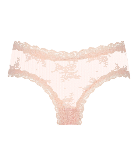 Slip brésilien V-shape Mesh, Rose