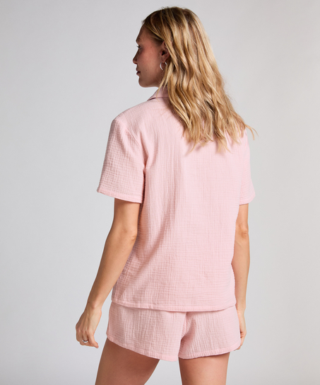 Short en mousseline, Rose