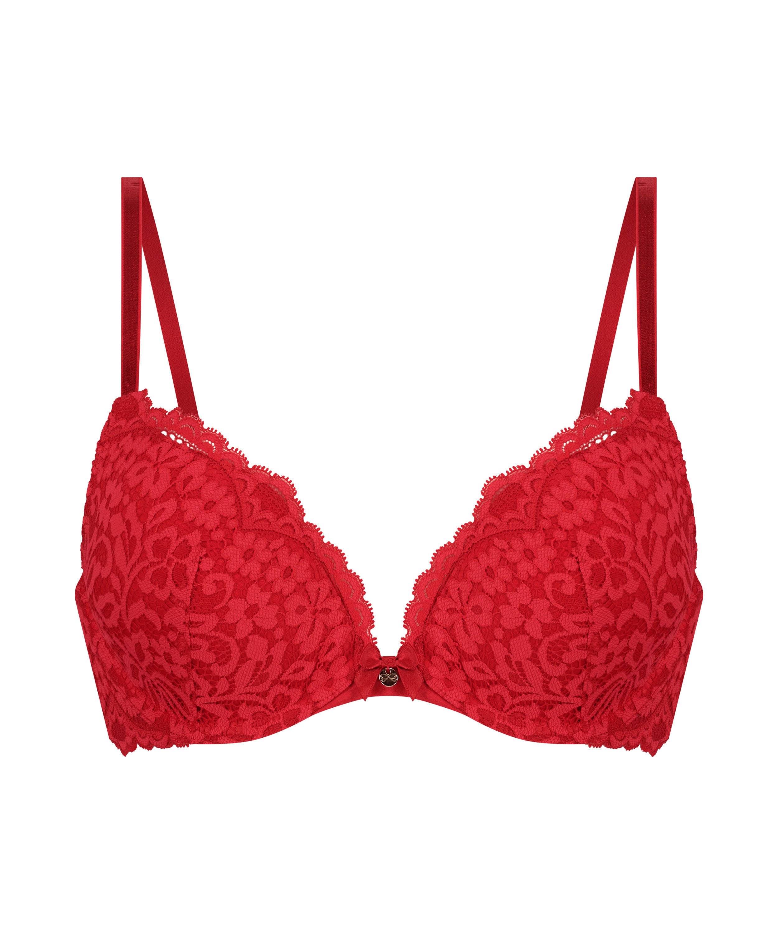 Soutien-gorge push-up à armatures rembourré Rose, Rouge, main