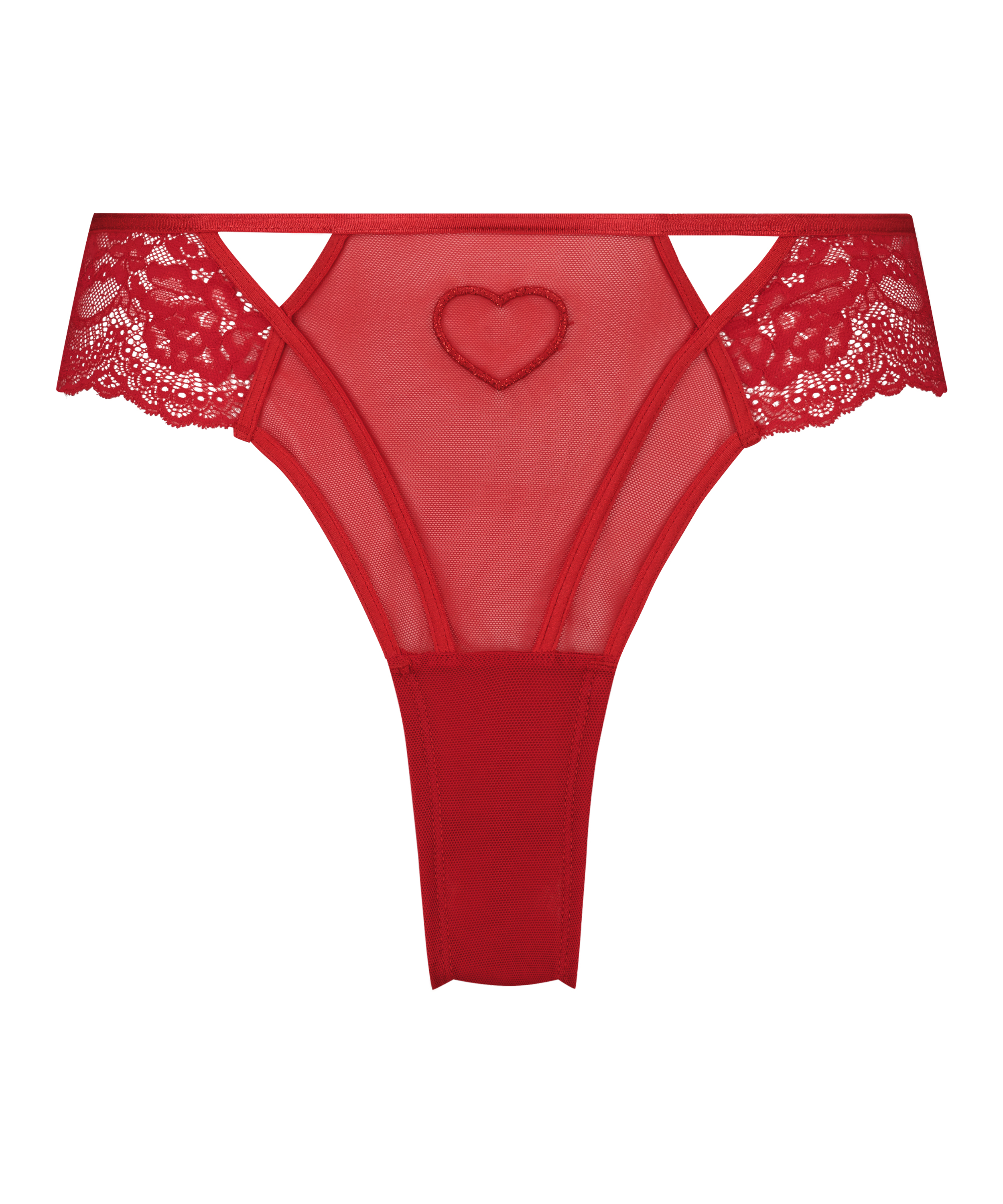 Slip brésilien Amy, Rouge, main
