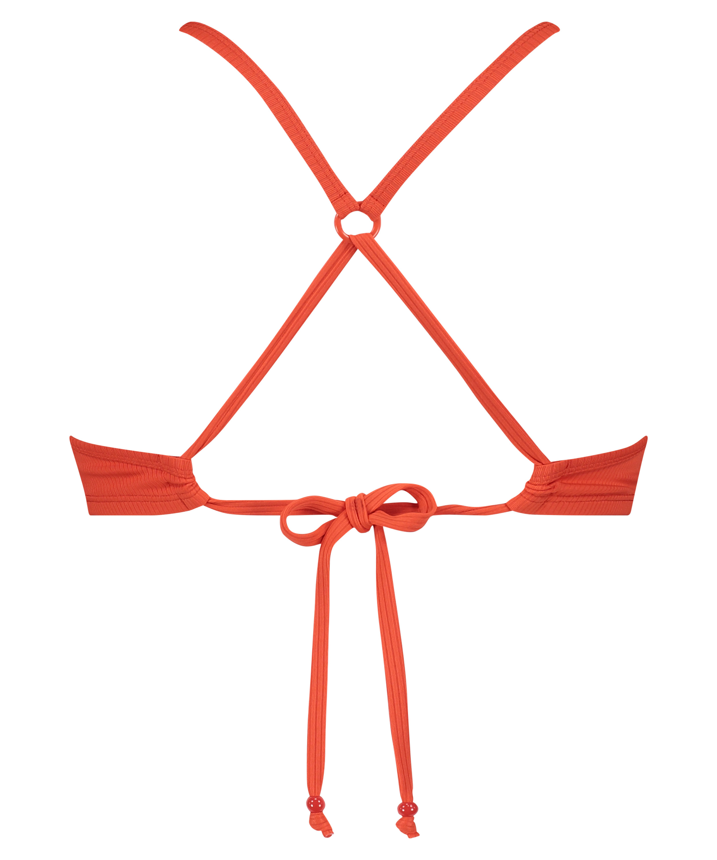 Haut de bikini côtelé Aruana, Orange, main