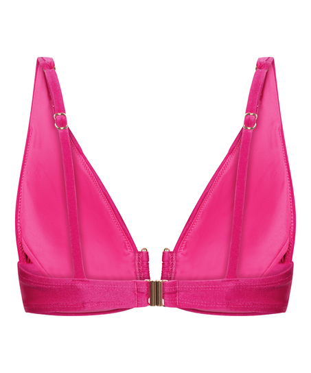 Haut de bikini triangle Luna, Rose