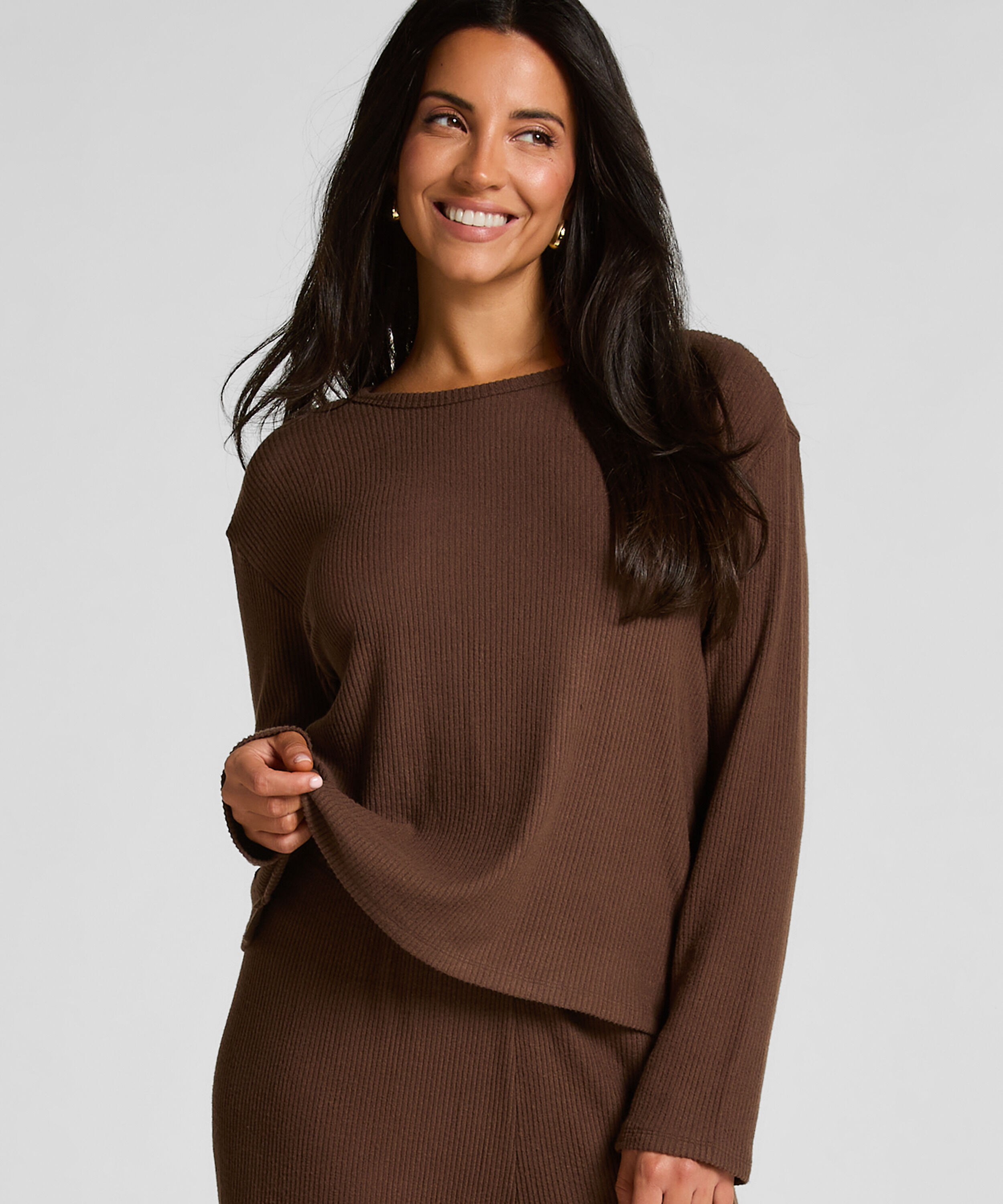 Haut de pyjama Jersey, Marron