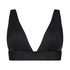 Haut de bikini triangle Luxe, Noir