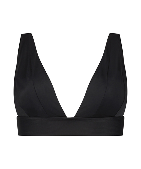Haut de bikini triangle Luxe, Noir