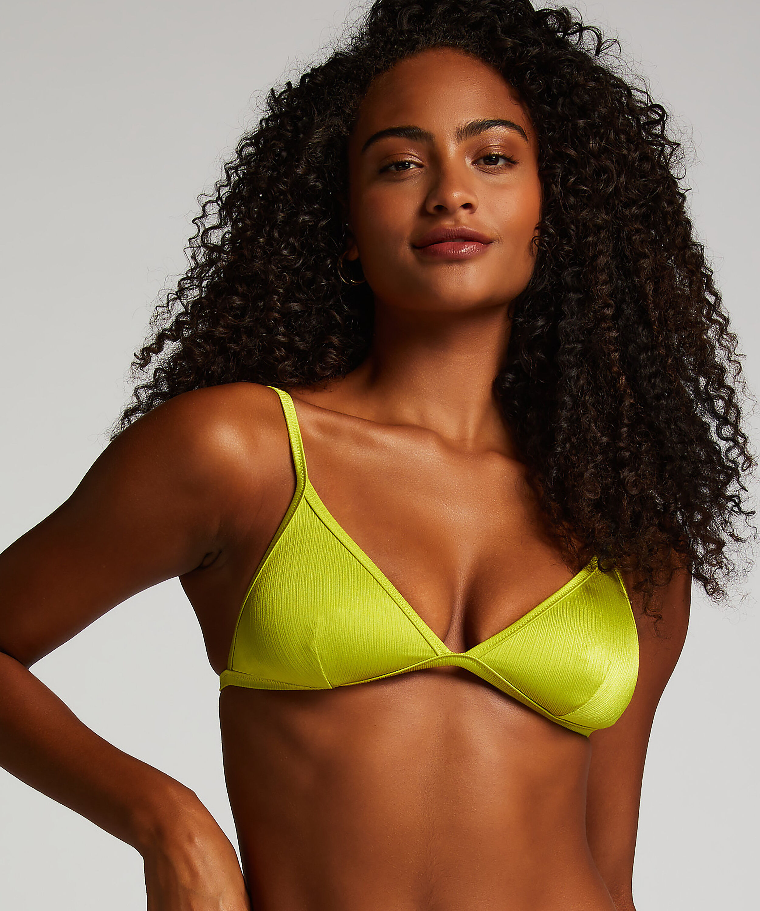 Haut de bikini triangle Luna, Vert