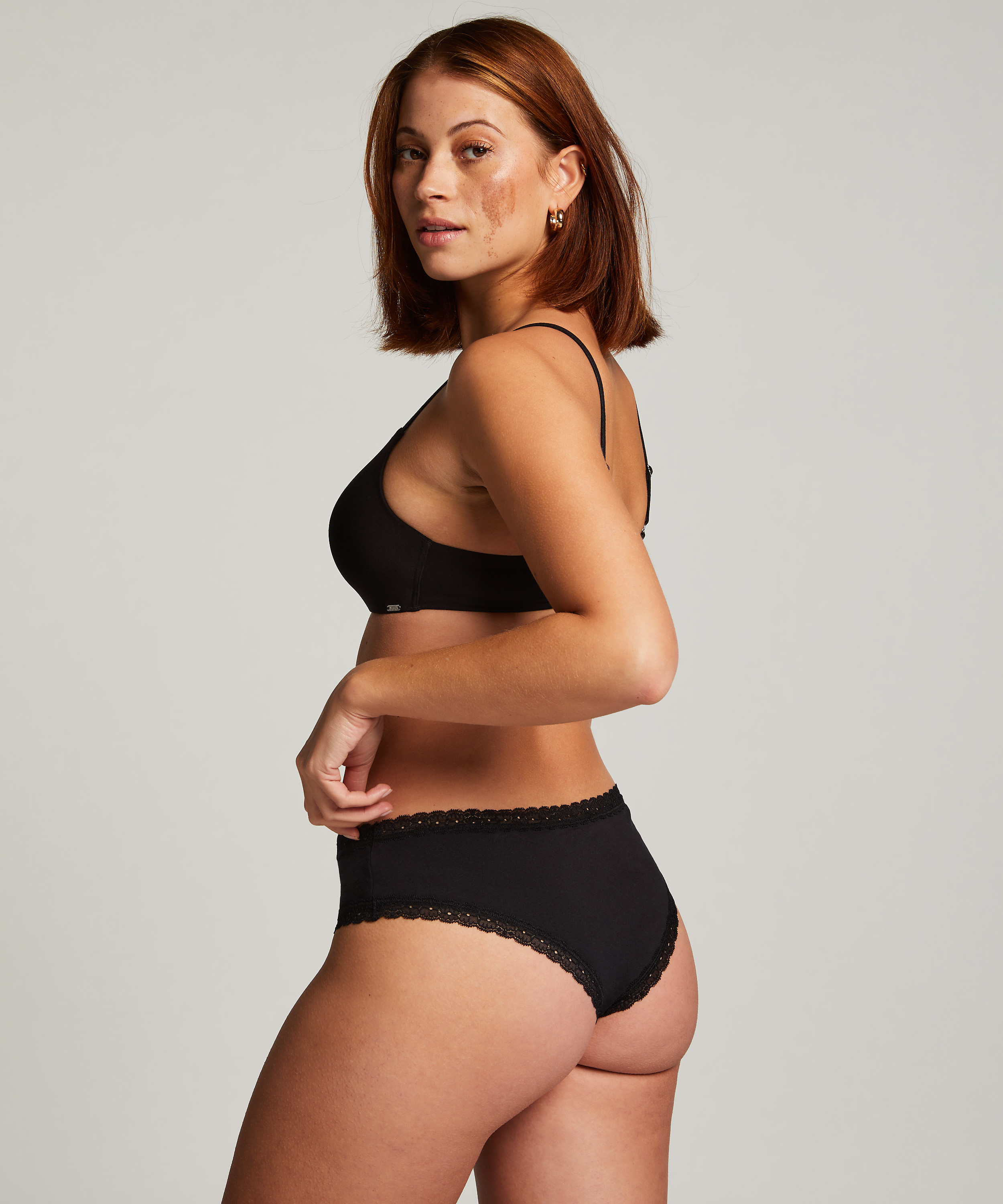 Lot de 3 shorts brésiliens en coton Georgia, Noir, main