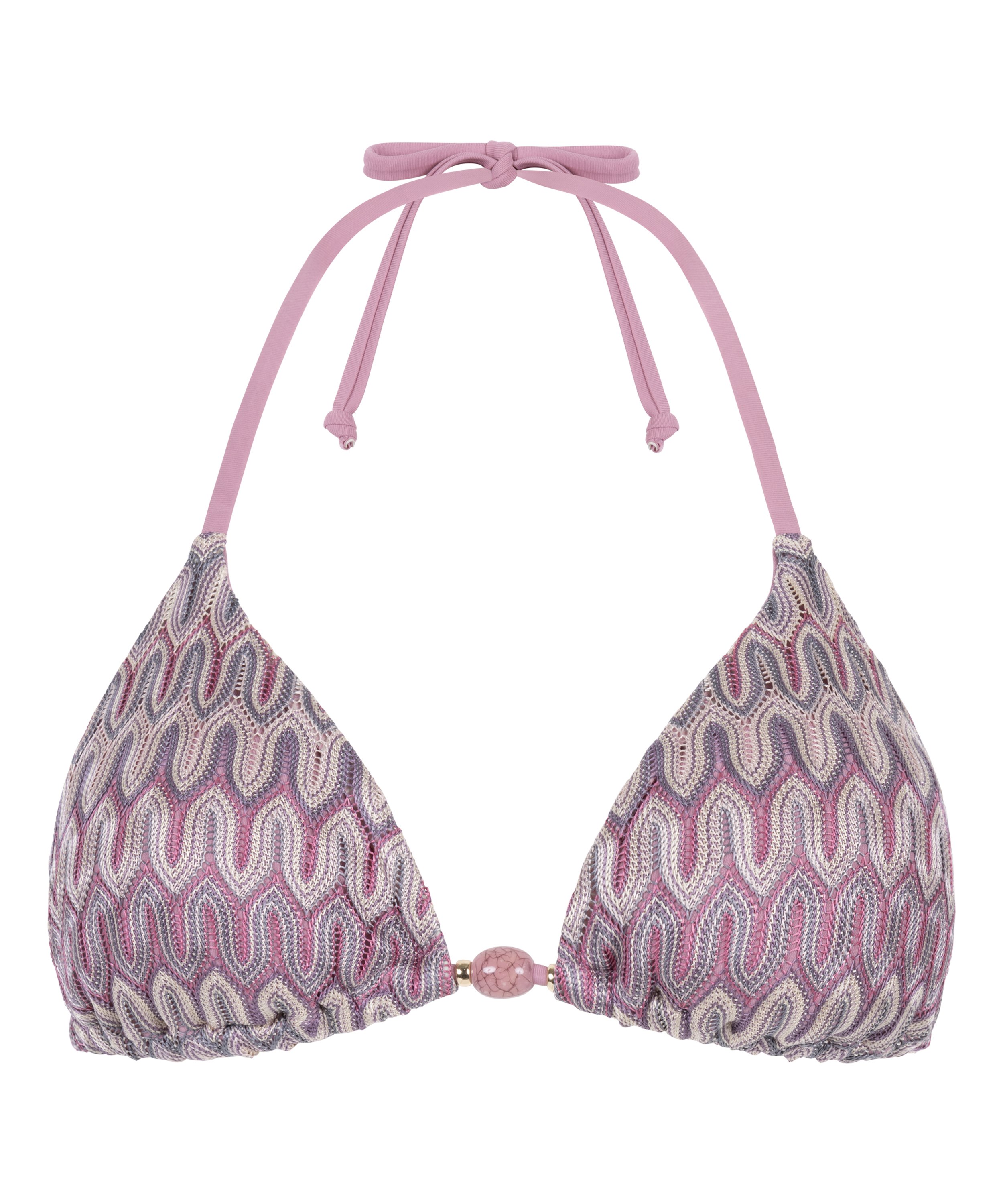 Haut de bikini triangle Cali, Rose, main