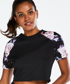 Haut crop-top HKMX, Noir