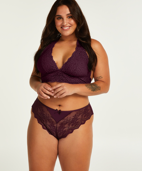 Slip brésilien échancré Heira Curvy, Violet