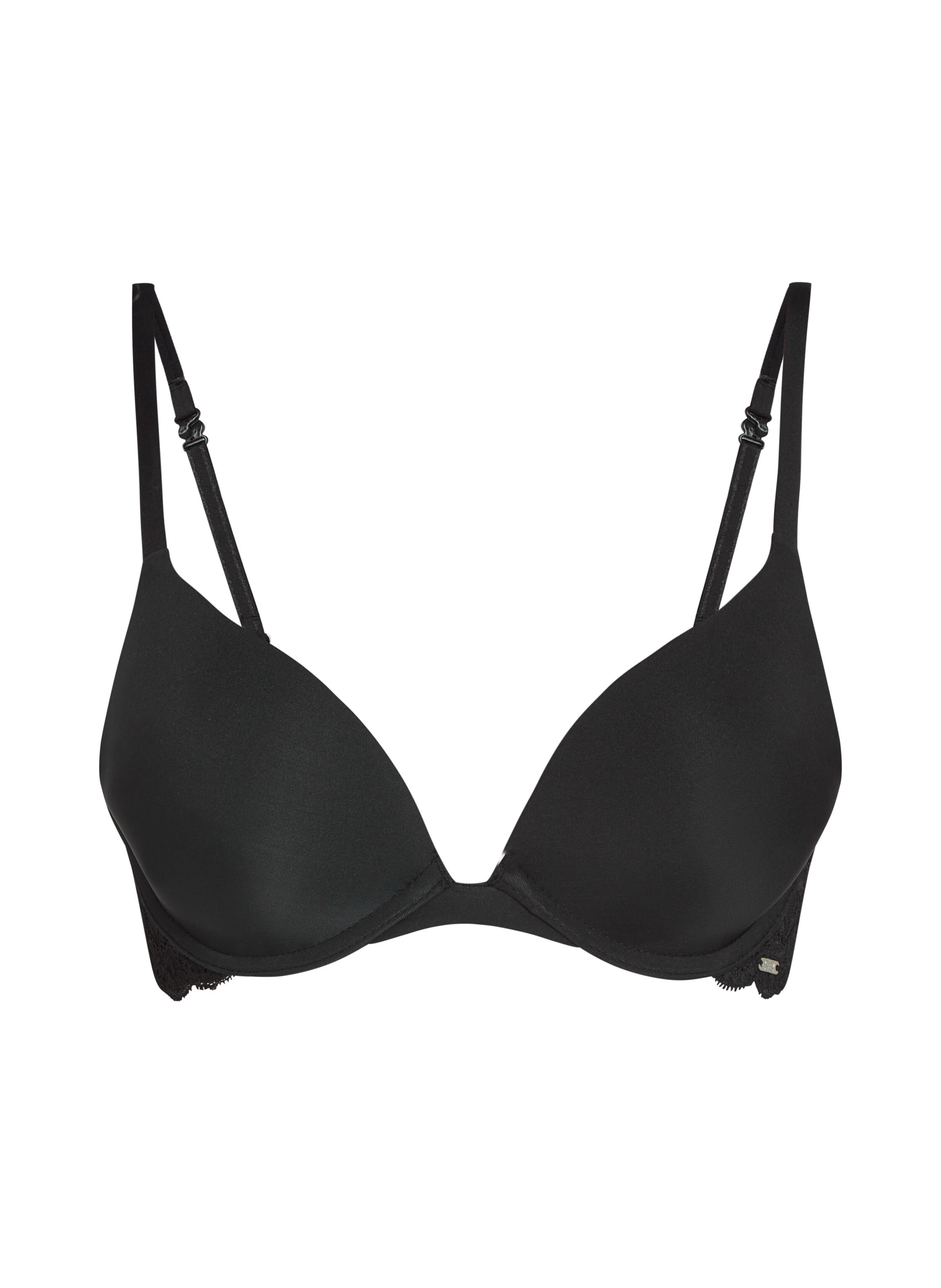 Soutien-gorge Push-up Noir Dentelle Avec Armatures Et Nœud Satin – Taille 28A, Sans étiquettes