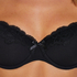 Soutien-gorge rembourré à armatures Coton Secret Lace, Noir