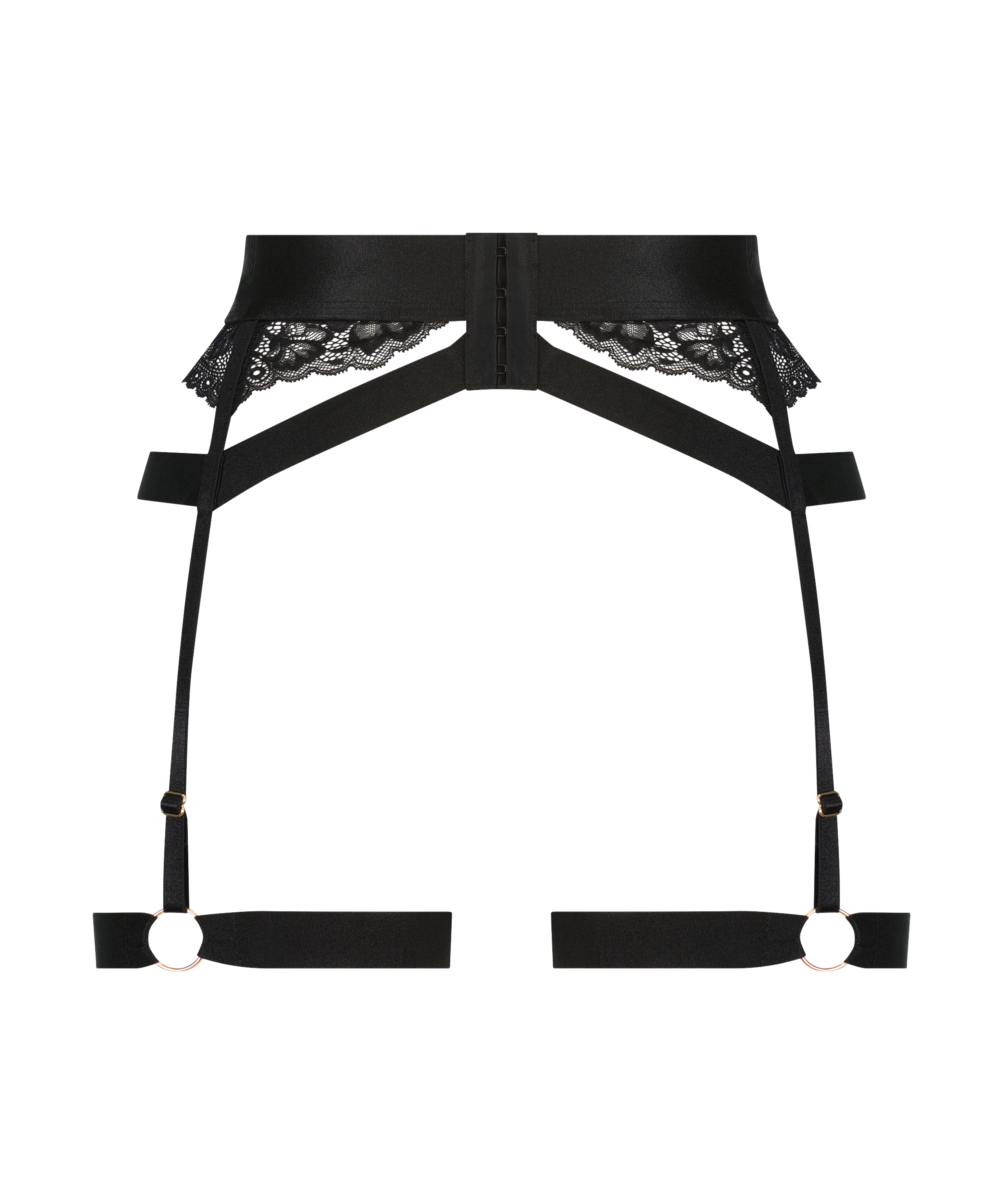 Porte-jarretelles Clementine, Noir, main