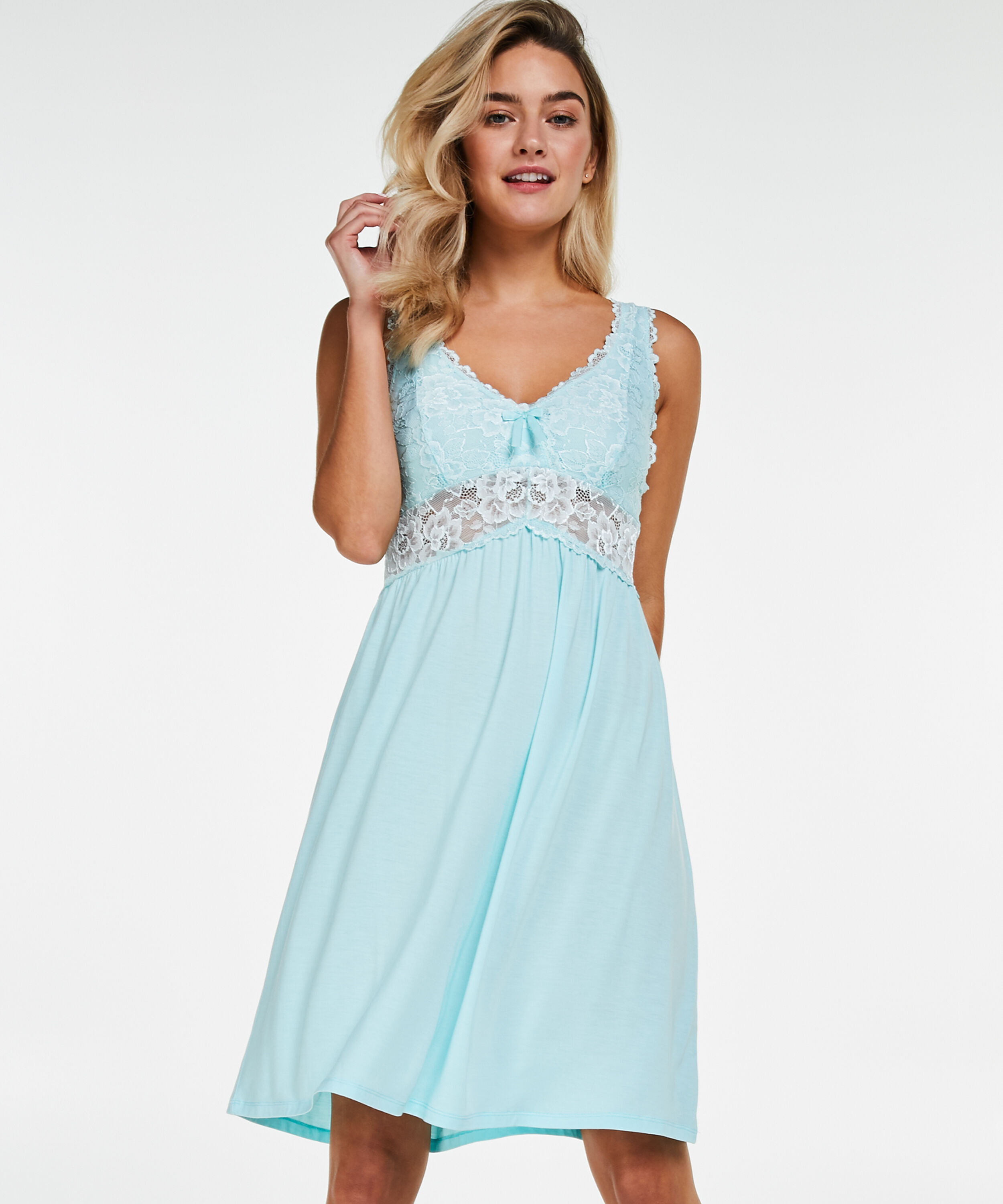 Nuisette Modal Lace, Bleu