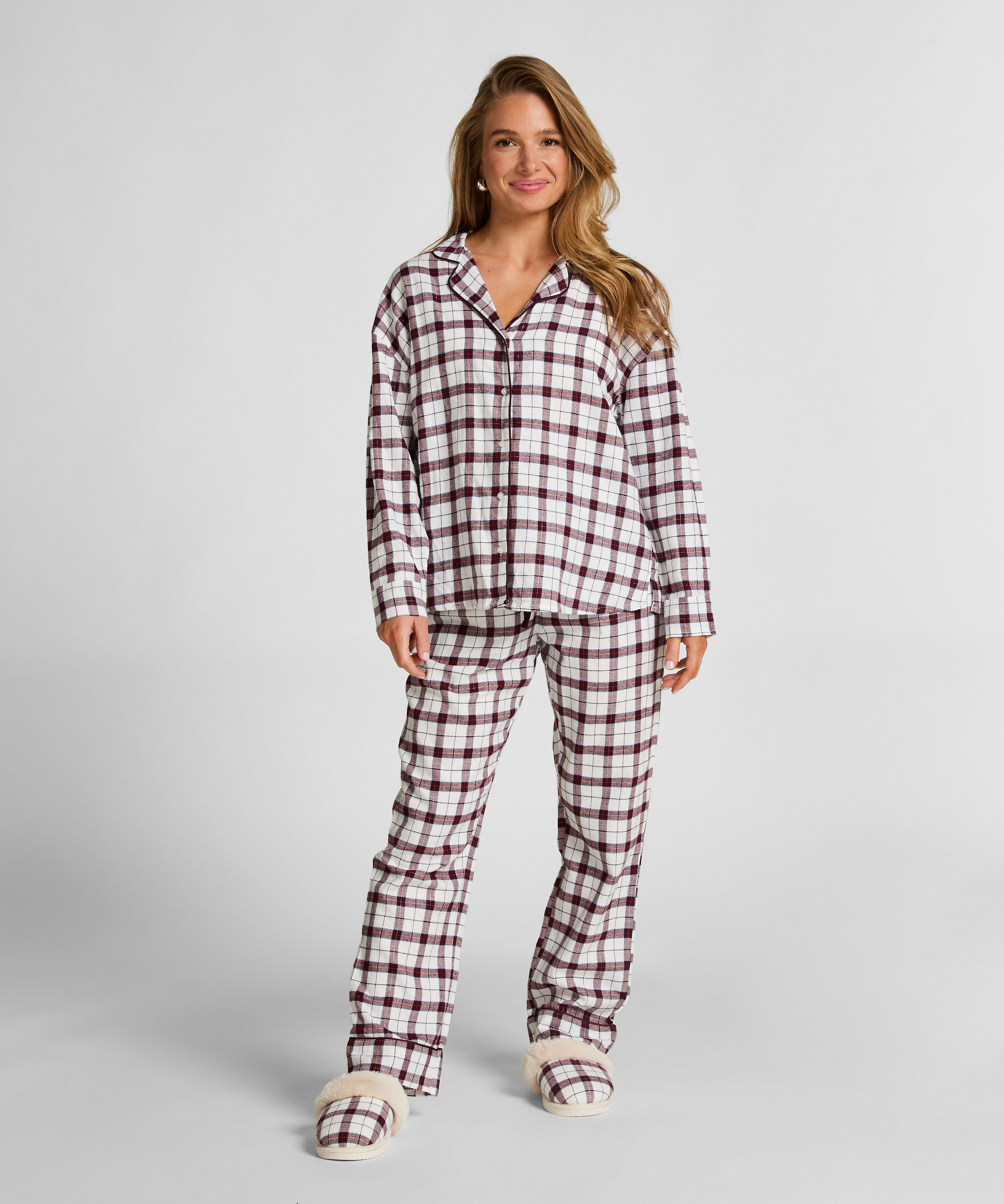 Haut de Pyjama Flanel, Blanc, main