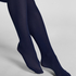 Collants 50 Deniers Toucher Velours, Bleu