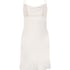 Robe nuisette en satin Minimal, Blanc