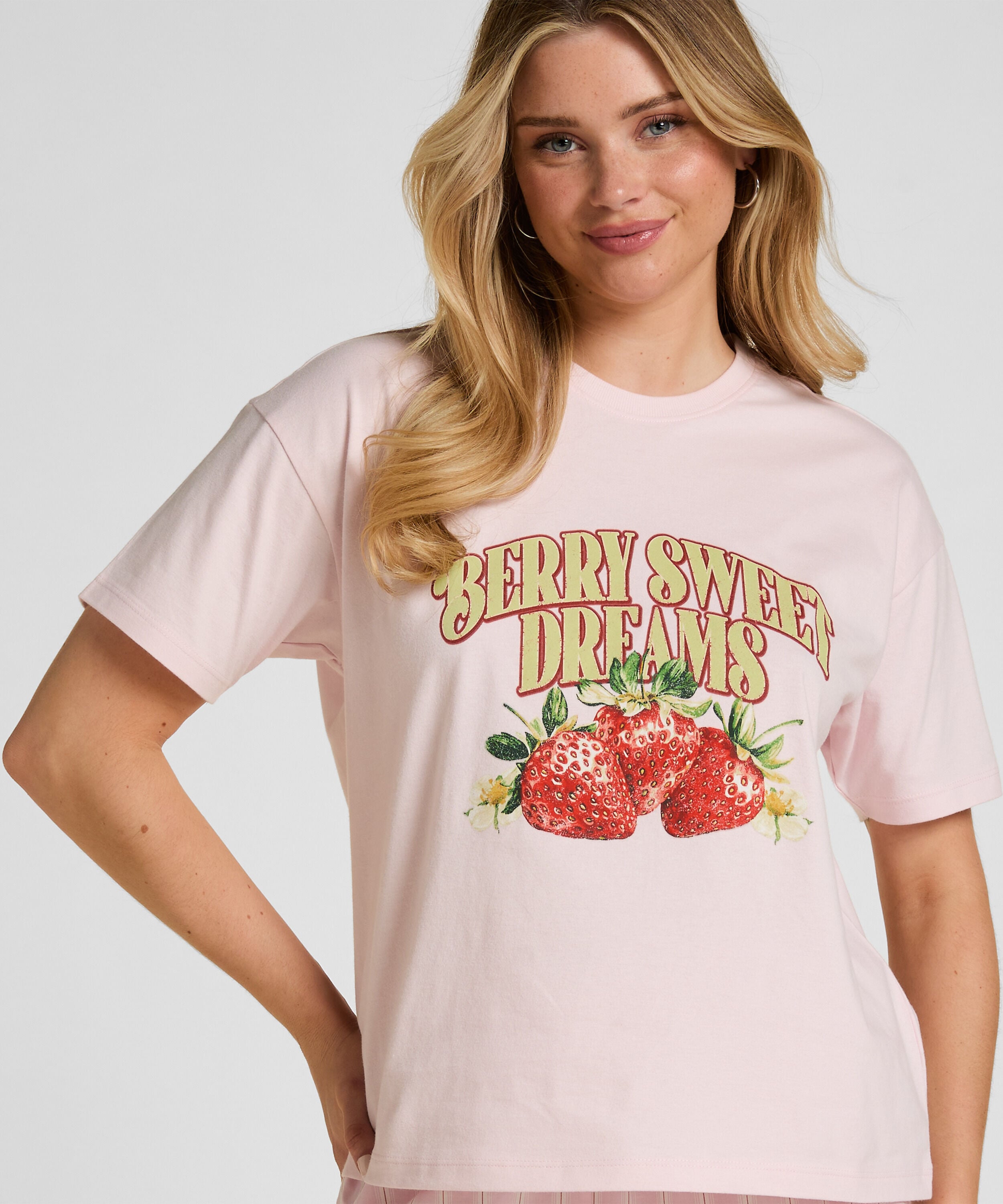 T-shirt avec Imprimé, Rose