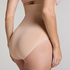 Slip Rio taille haute sans coutures mettant en valeur la silhouette, Beige