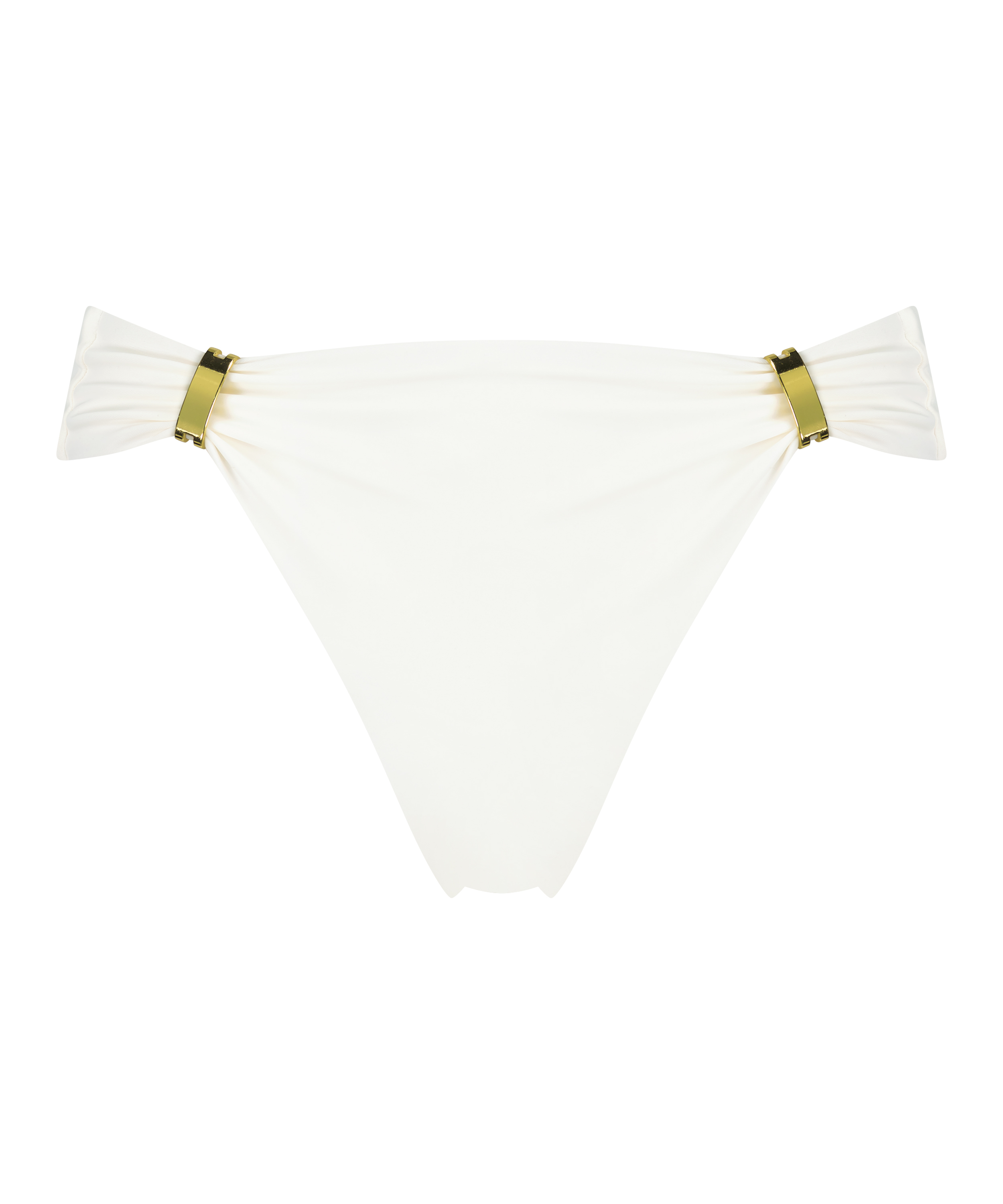 Bas de bikini échancré, Blanc, main