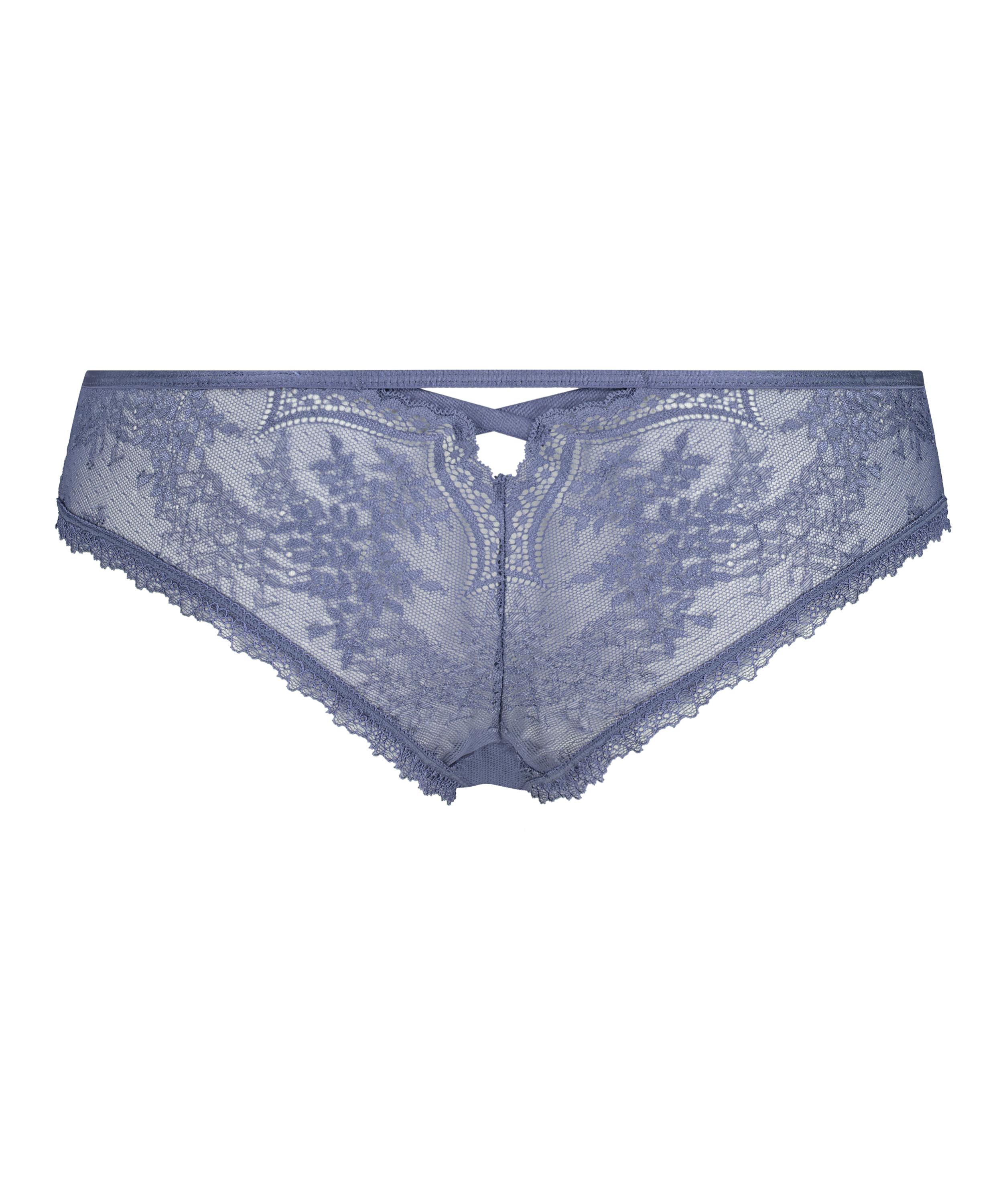 Slip brésilien Lacey, Bleu, main
