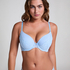 Soutien-gorge à armatures préformé push-up Cherry, Bleu