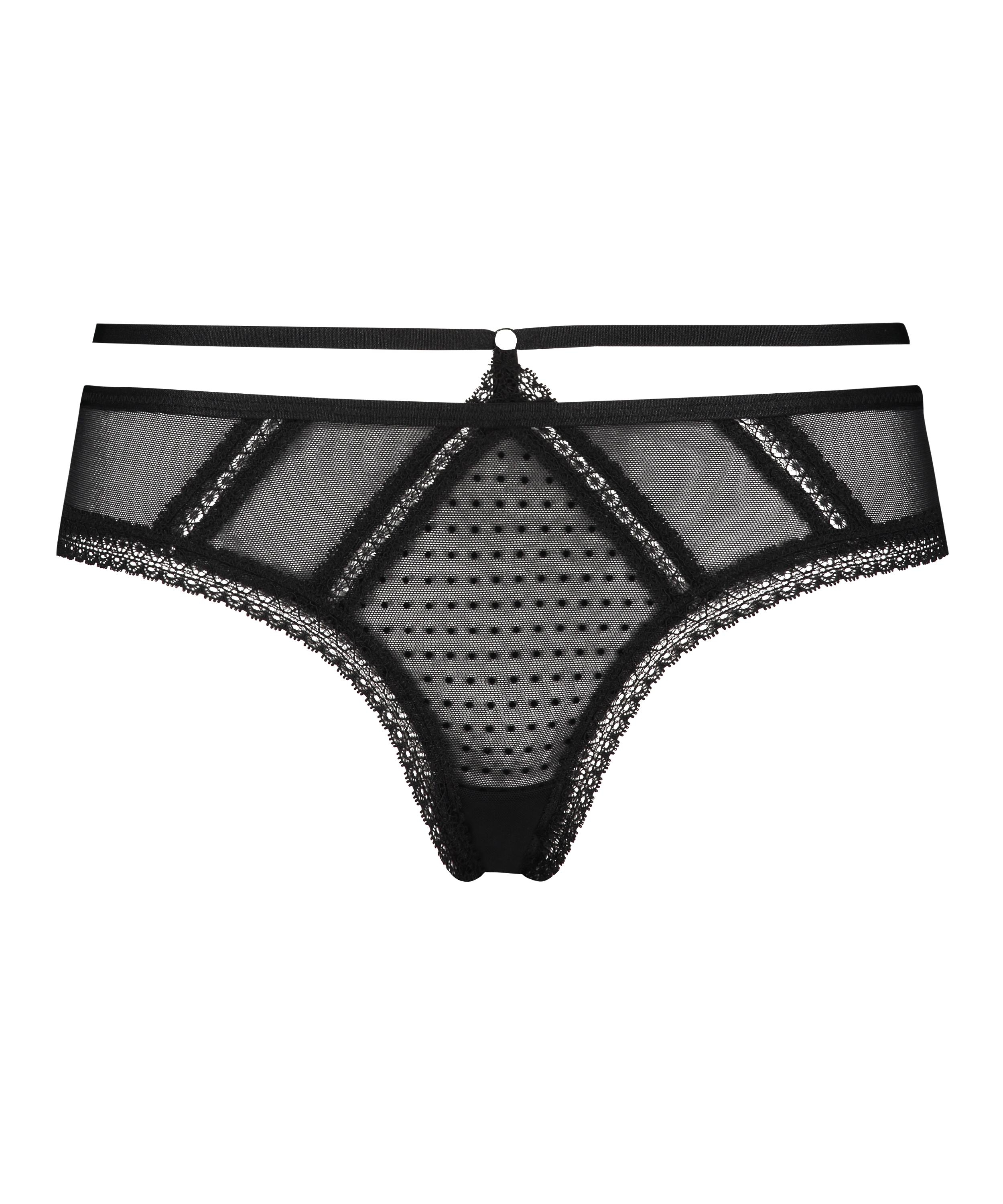 Slip brésilien Yara, Noir, main