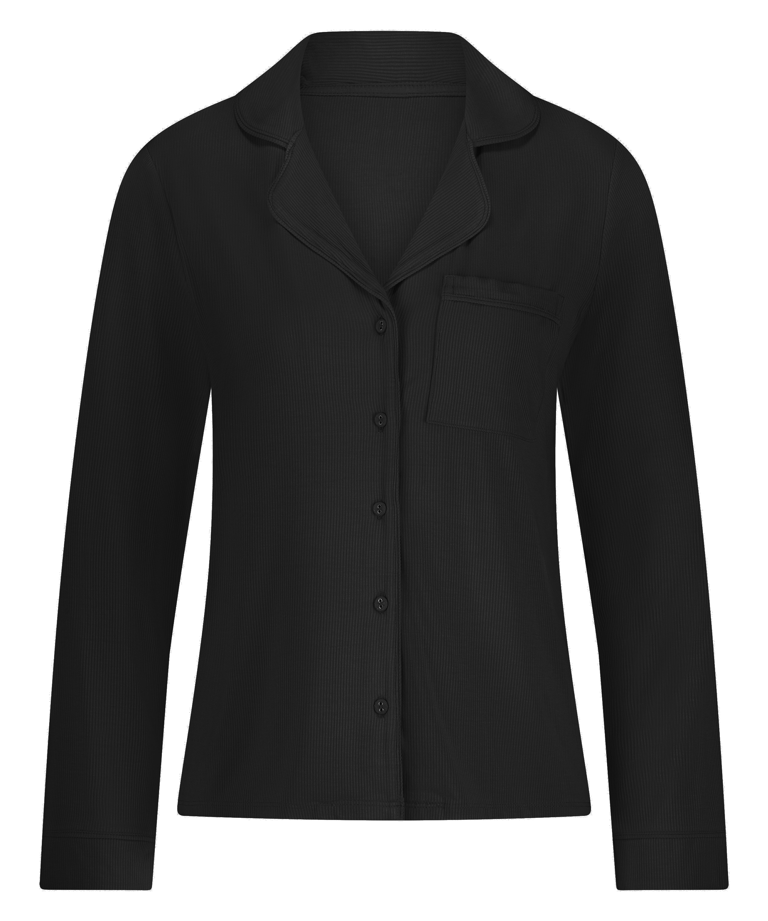 Chemise côtelée Essential, Noir, main