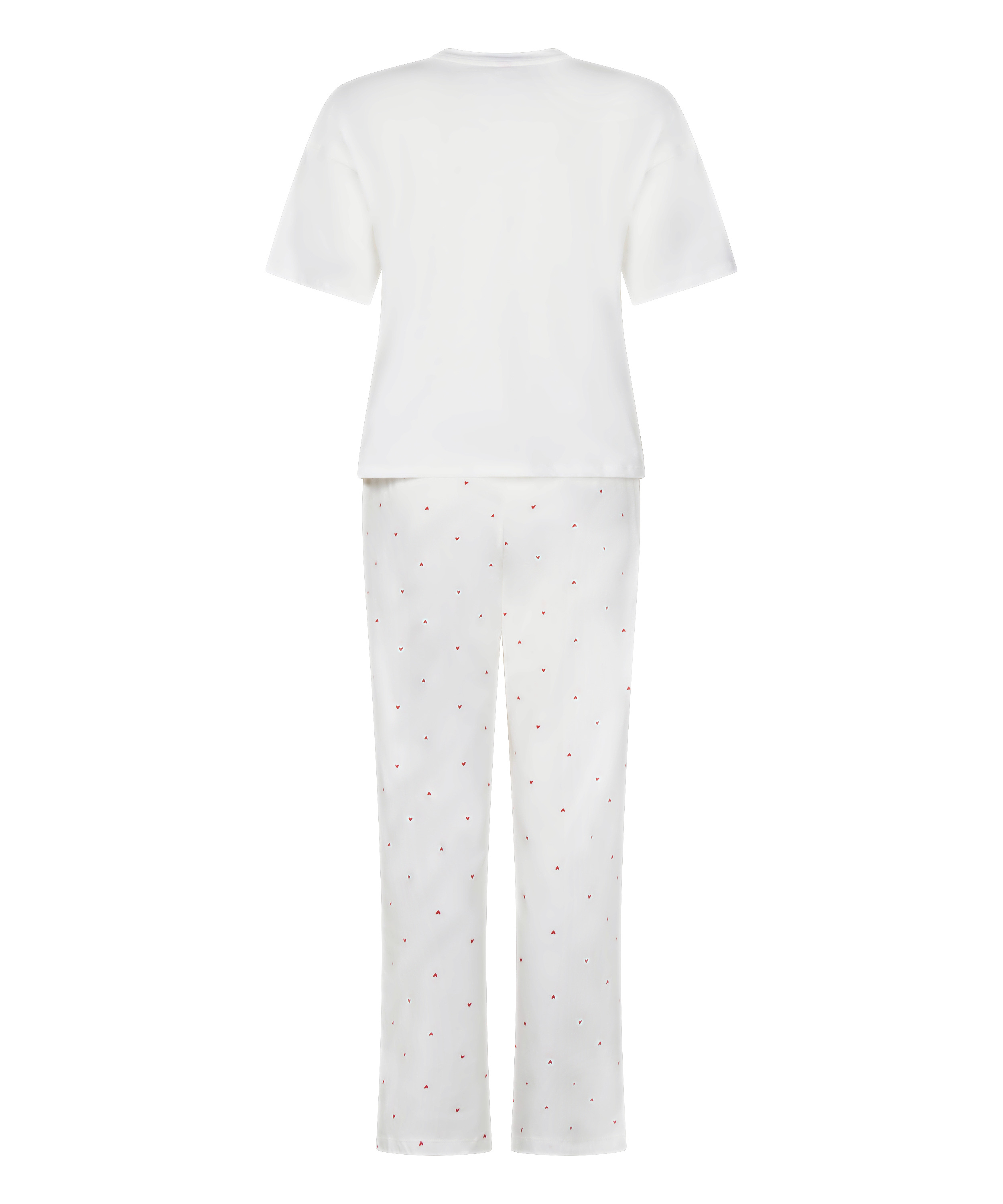 Pyjama en coton imprimé, Blanc, main
