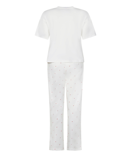 Pyjama en coton imprimé, Blanc