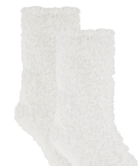 1 paire de chaussettes tricotées, Blanc